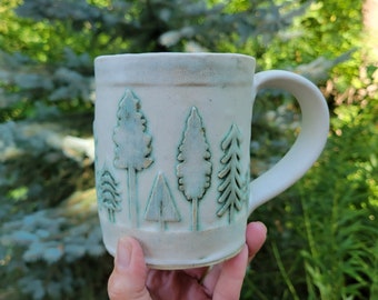 Pottery Mug for Ice Cold Beer, Snow Mug, Ready to Ship Mug, Huge Tall Stoneware Mug For Coffee, Tea or Hot chocolate