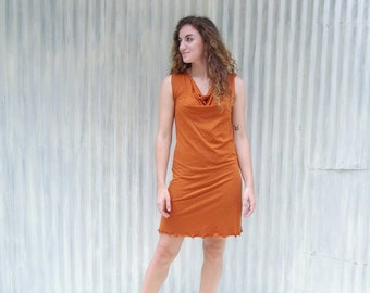 Short Drape Neck Dress // Sleeveless Slip Dress // Simple and Great for Spring and Summer // Handmade in Michigan by Yana Dee