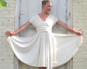 Mid Length Infinity Dress // Beautiful and Simple Dress // Handmade in Michigan by Yana Dee Ethical Apparel