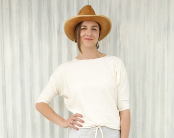Dolman Sleeve Shirt - Organic Cotton Blend - Made in the USA