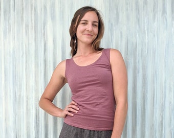 Hemp Tank Top: Handmade Organic Cotton Blend, Custom Color