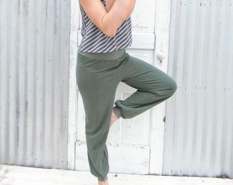 Hemp Jersey Lounge Pants, Loose Fit Sweats, Handmade by Yana Dee