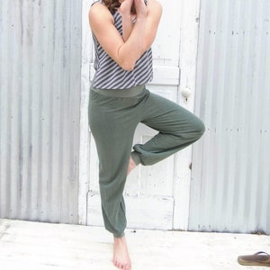 Hemp Jersey Pants // Loose Fit Handmade Sweats // Perfect for Yoga, Maternity, Pajamas, Vacation // Handmade by Yana Dee