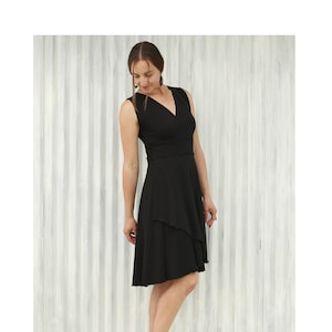 Sleeveless Mid Length Dress / Empire Waist with V Neck / Perfect for Spring and Summer / Handmade by Yana Dee