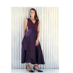 Silk Maxi Wrap Dress // Custom Made with Hemp Silk Charmeuse // Organic Cotton Jersey Bodice // Handmade in Michigan by Yana Dee