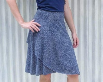 Organic Cotton Wrap Skirt  // Adjustable and Versatile // Perfect Fall Skirt // Handmade in Michigan by Yana Dee Ethical Apparel