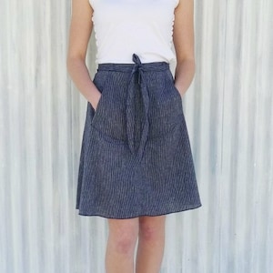 Pocket Wrap Skirt - All Natural Hemp & Organic Cotton Ticking