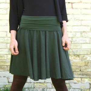 Short Circle Miniskirt // Simple and Sweet // Hemp & Organic Cotton Jersey // Handmade in Michigan by Yana Dee Ethical Apparel