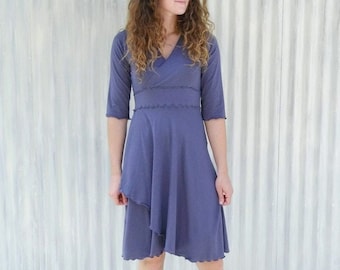 Organic Dress with Sleeves // Simple Flattering Classic Dress // Handmade in Michigan by Yana Dee Ethical Apparel