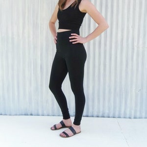 French Terry Leggings // Custom Made Leggings With Wide Waistband // Yana Dee Ethical Workout Pants // Comfortable Yoga Pants