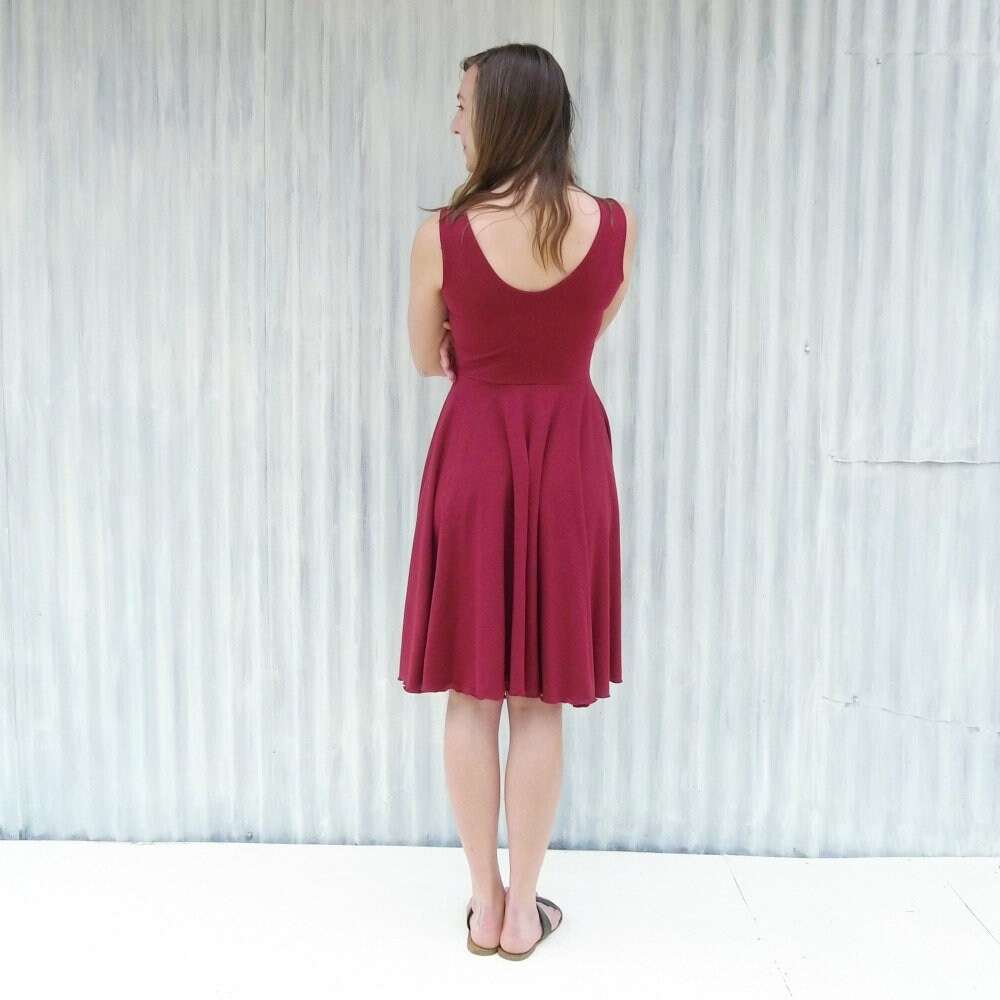 Midi Circle Dress With Lined Bodice // Tank Top Dress With - Etsy