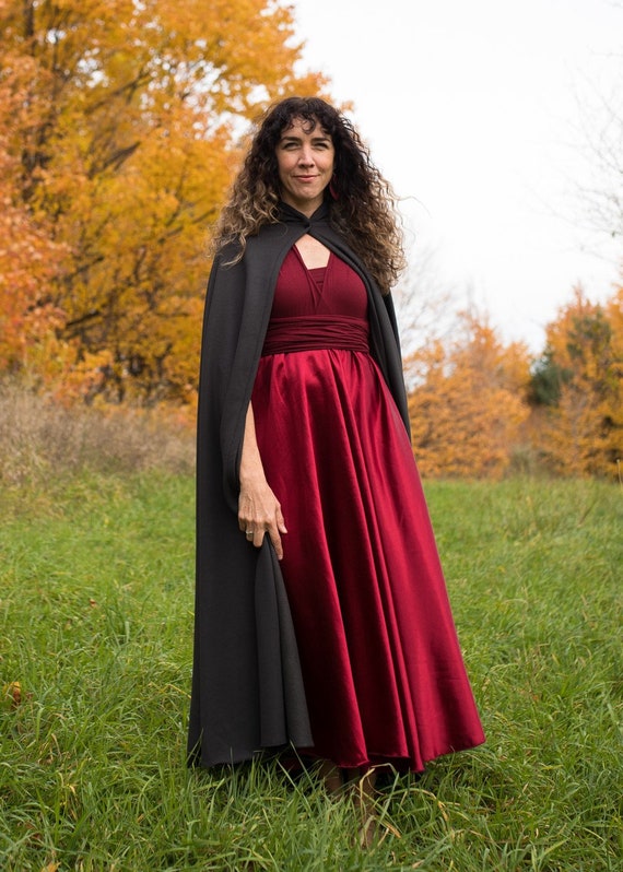hemp silk dress Hemp Silk Maxi Dress, Multiway Wrap Dress - Handmade Ethical Apparel