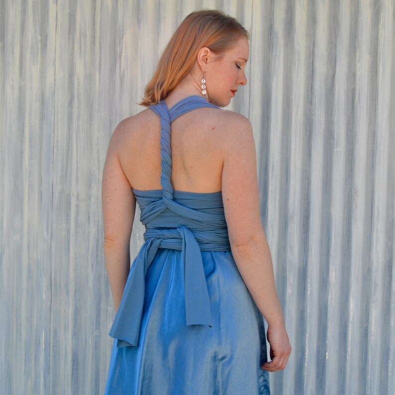 Black Made to order in ANY SIZE Convertible Maxi Bridesmaids Dress Red or Natural Silk Infinity Dress Purple Custom Made in Blue