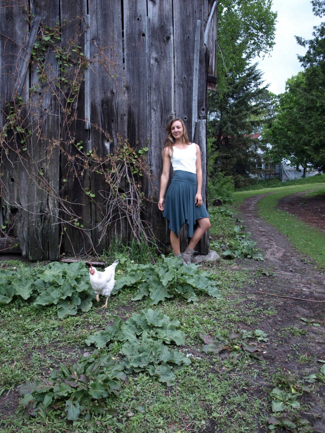 Asymmetrical Skirt // Unique and Easy to Slip on // Handmade - Etsy