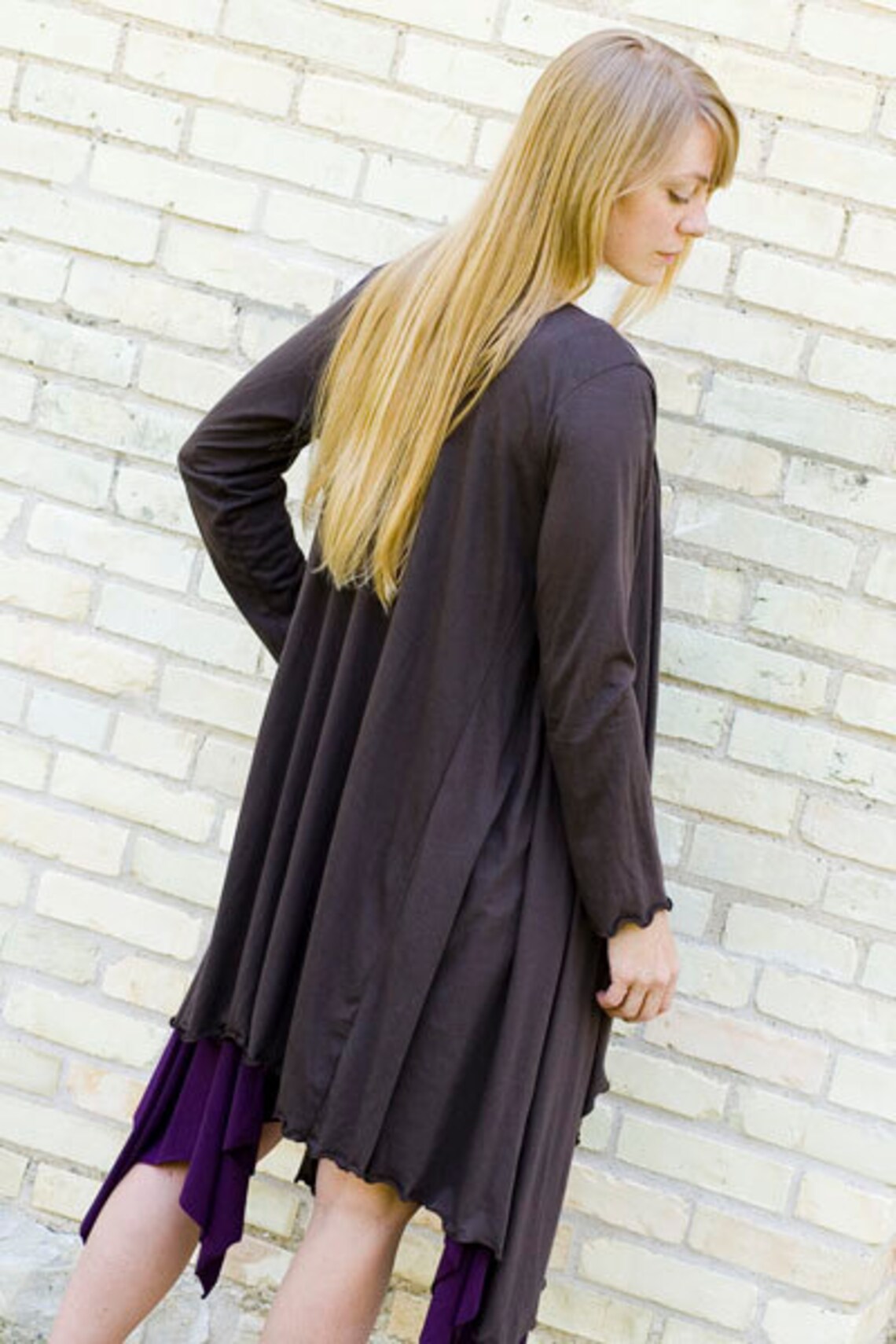 Lightweight Duster Robe // Long Sleeve Organic Cardigan Outer Etsy