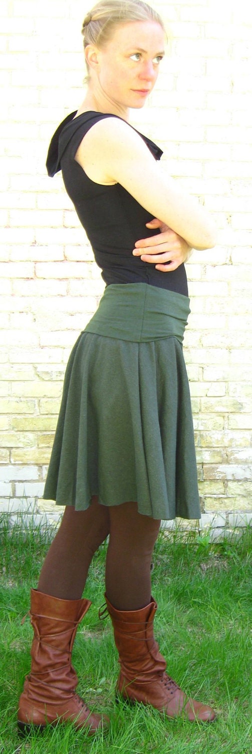 Short Circle Miniskirt // Simple and Sweet // Hemp & Organic | Etsy