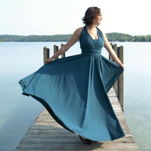 Full Length Infinity Dress // Gorgeous & Versatile Formal Dress // Handmade in Michigan by Yana Dee Ethical Apparel image 7