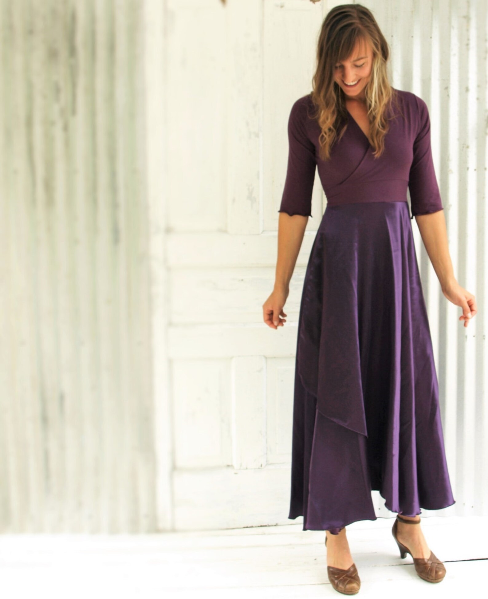 Silk and Hemp Wrap Dress // Long Special Occasion Wrap Dress Etsy