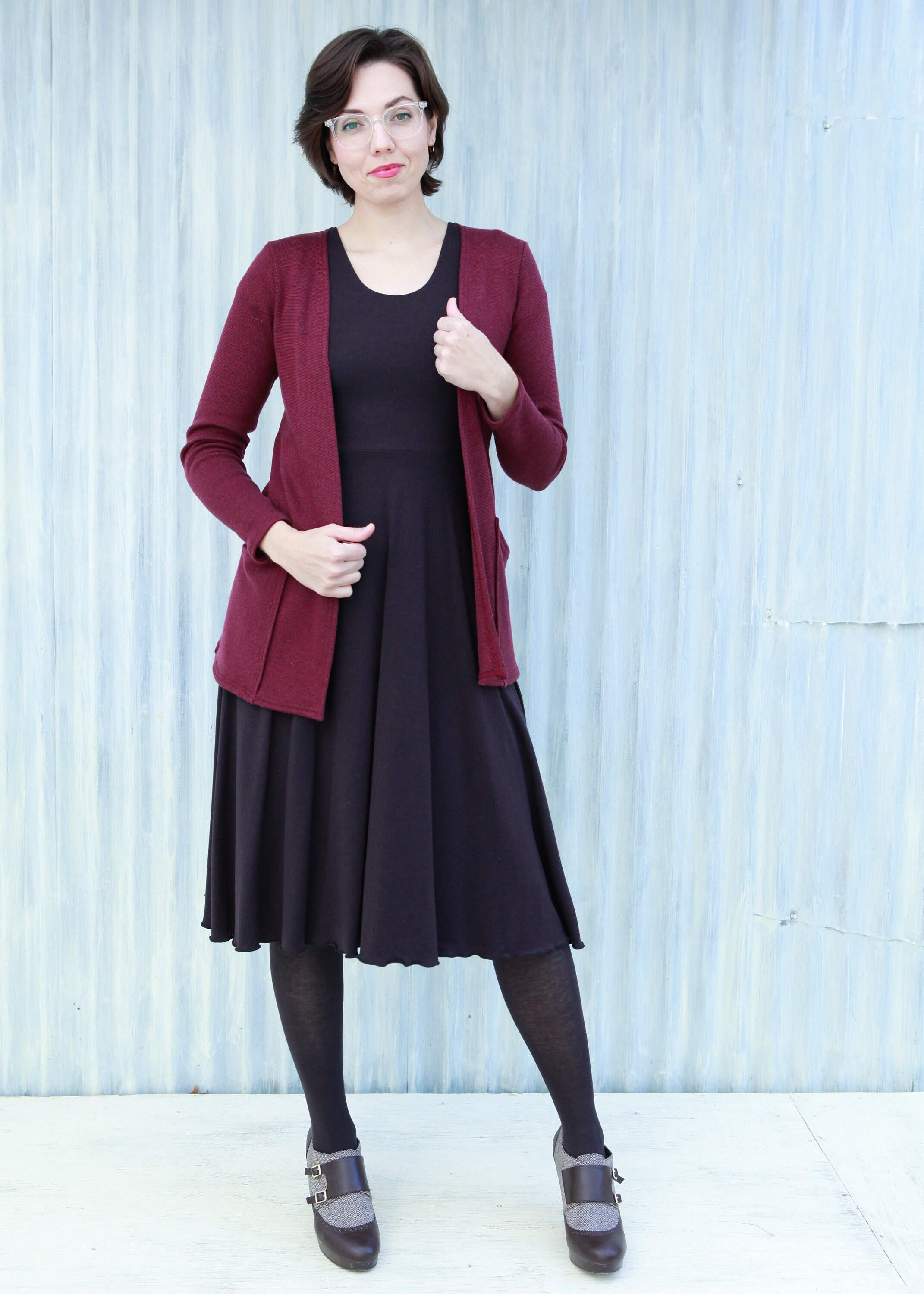 burgundy cardigan dress Men's Ombre Burgundy Cotton Socks main image 0