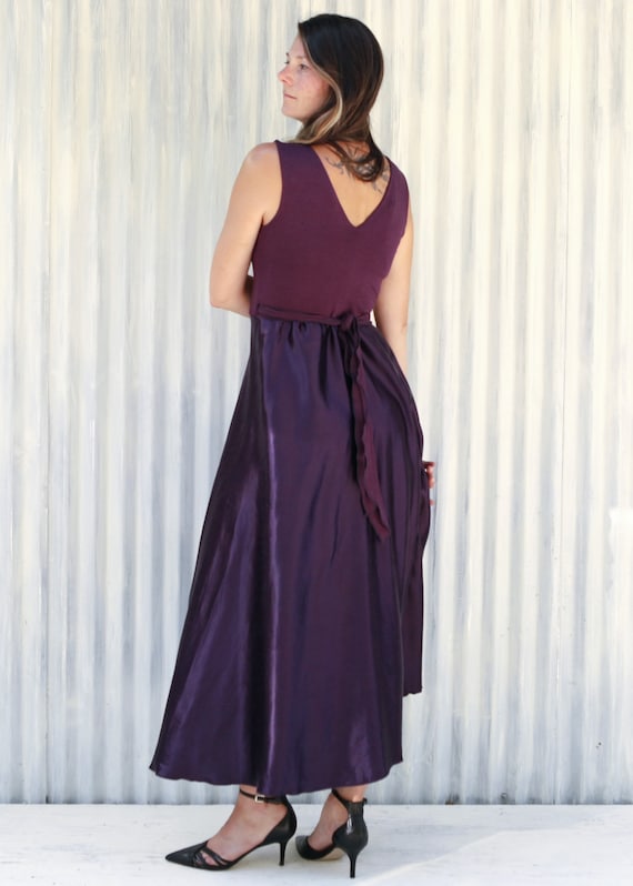 hemp silk dress Hemp Silk Wrap Dress, Ethical Formal Gown, Handmade in Michigan