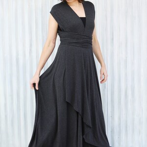 dark grey infinity dress TDY Slate Grey Short Infinity Bridesmaid Dress Thedaintyard