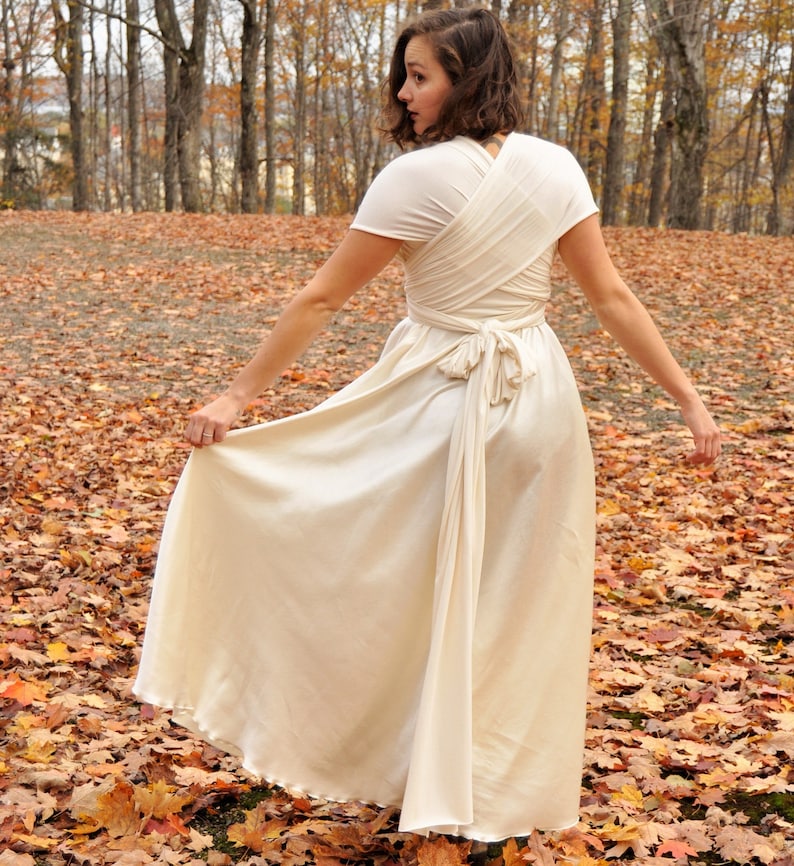 Hemp Silk Infinity Wedding Dress // Maxi Aline Convertible Etsy