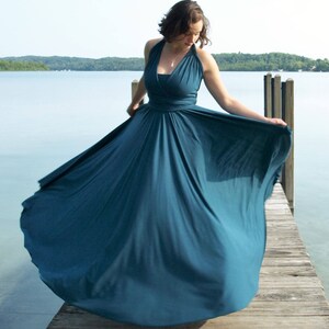 Full Length Infinity Dress // Gorgeous & Versatile Formal Dress // Handmade in Michigan by Yana Dee Ethical Apparel Spruce