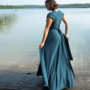 Full Length Infinity Dress // Gorgeous & Versatile Formal Dress // Handmade in Michigan by Yana Dee Ethical Apparel image 4