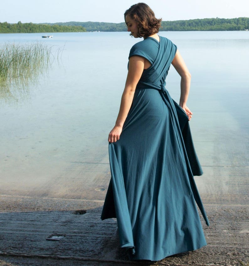 Full Length Infinity Dress // Gorgeous & Versatile Formal Dress // Handmade in Michigan by Yana Dee Ethical Apparel image 4