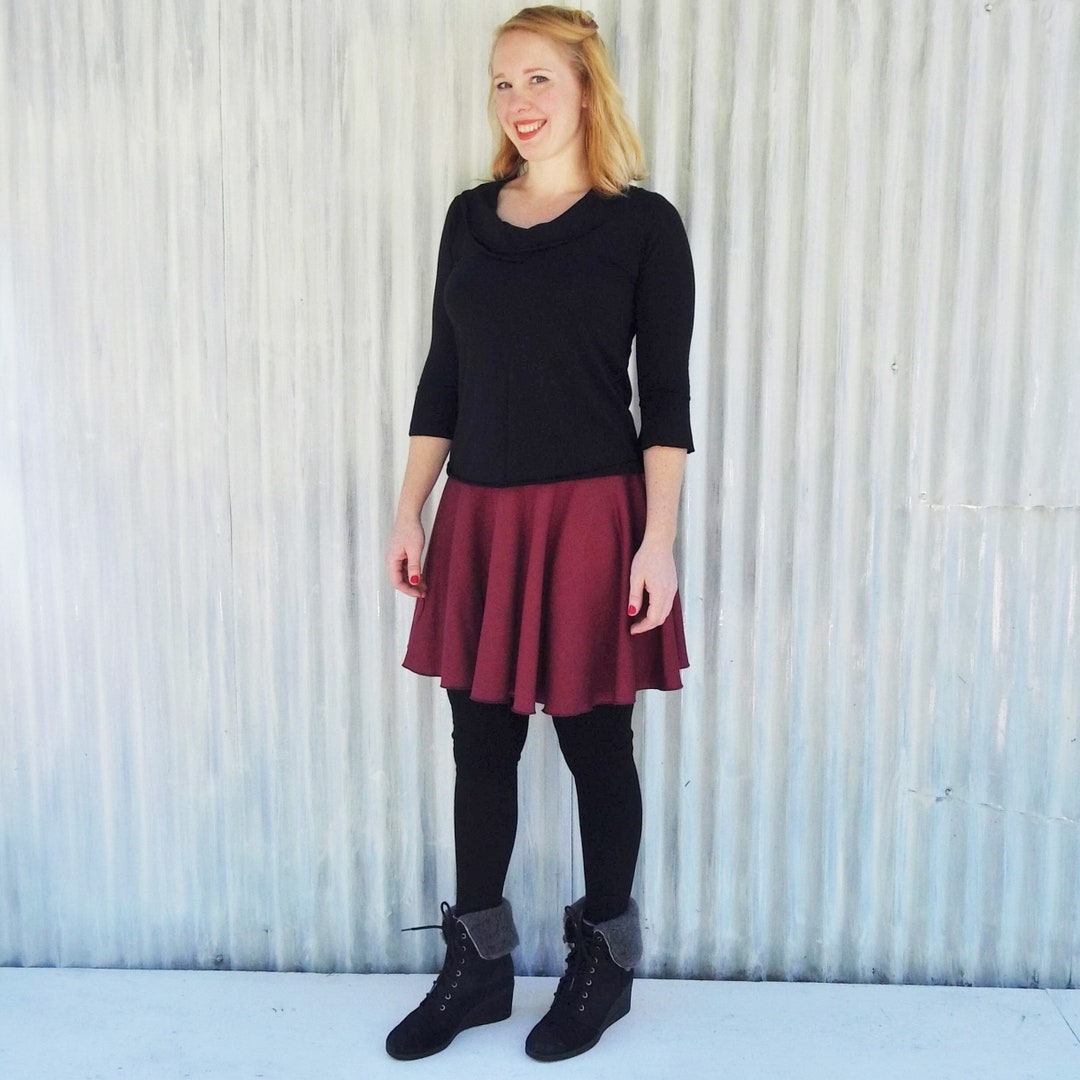 Organic Cotton Blouse // Cowl Neck 3/4 Sleeve Shirt - Etsy
