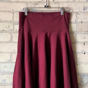 Short Circle Skirt // Great for Twirling, and Spinning // Comfortable Wide Band // Universally Flattering Style // Handmade by Yana Dee Raspberry