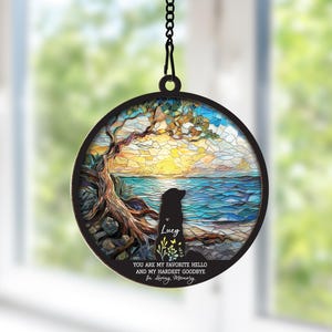 Personalized Dog Loss Sympathy Gift, Custom Dog Memorial Suncatcher, Pet Memorial Gift, Dog Remembrance Gift, Dog Loss Gift
