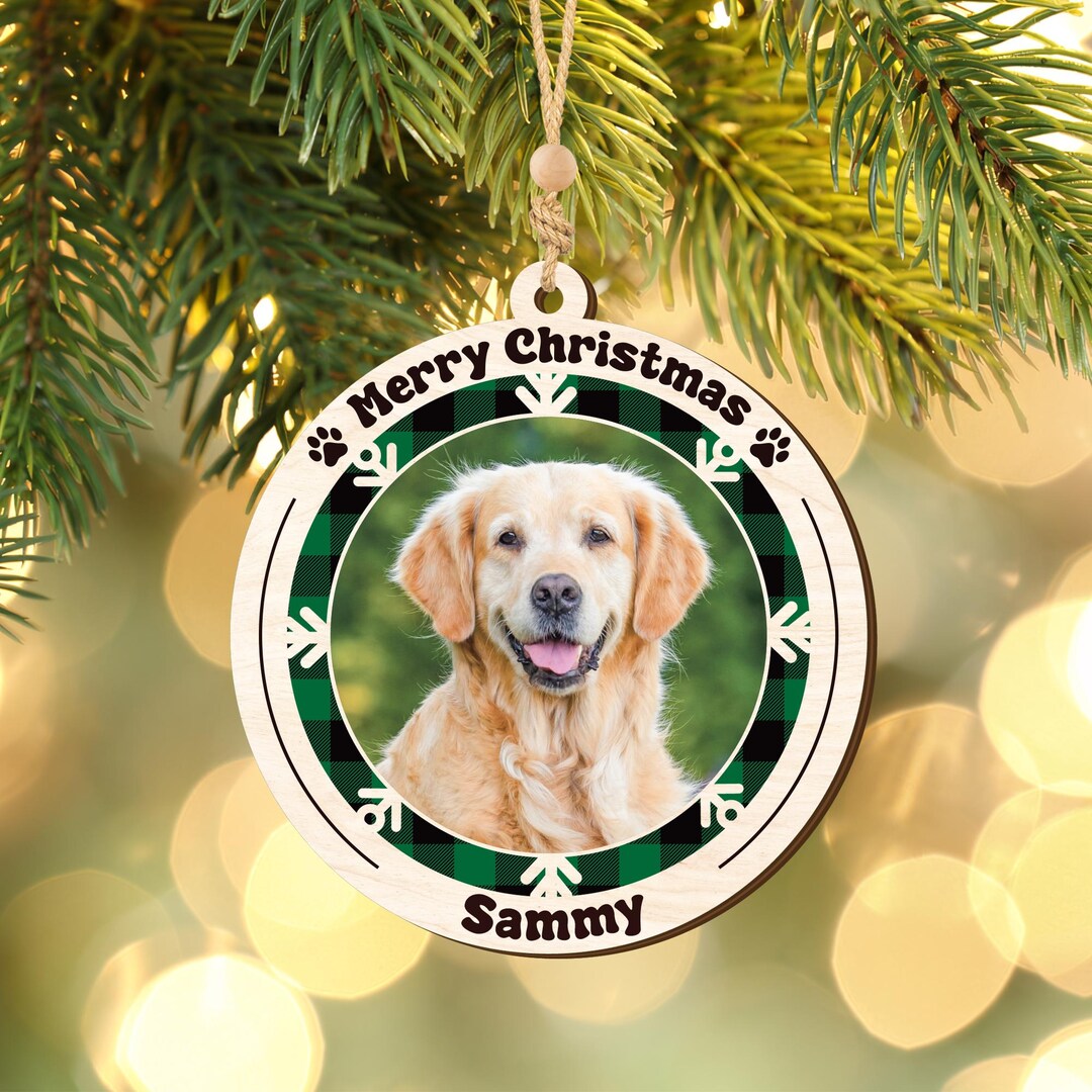 Custom Dog Photo Ornament 2025, Personalized Wooden Pet Gift, Pet ...