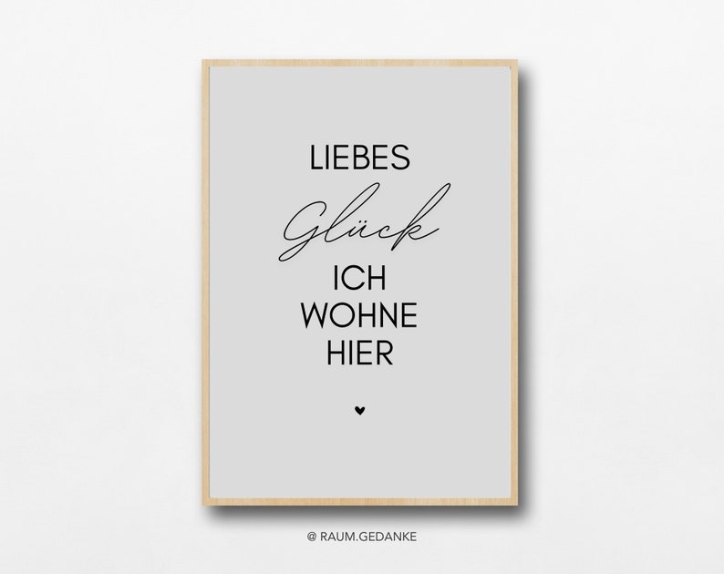 Wall Picture Saying Good Luck Saying Minimalist Living Minimalist Print