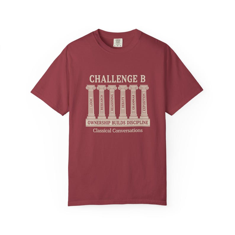 Desafío de Conversaciones Clásicas B, Camiseta unisex teñida en prenda, Camiseta educativa, Camiseta motivacional, Regalo para estudiantes imagen 8