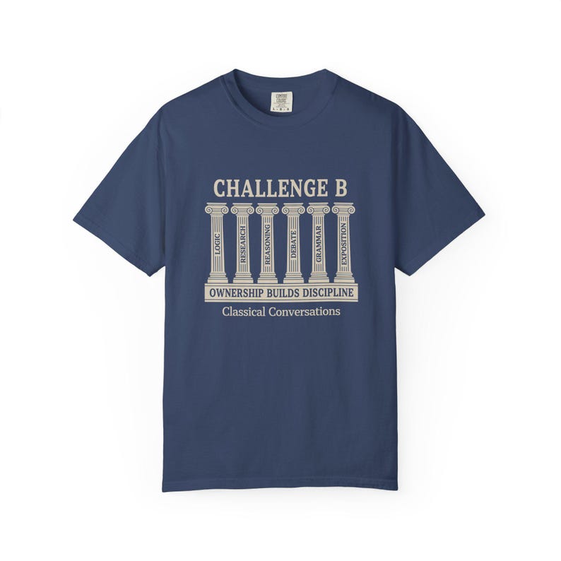 Desafío de Conversaciones Clásicas B, Camiseta unisex teñida en prenda, Camiseta educativa, Camiseta motivacional, Regalo para estudiantes imagen 6