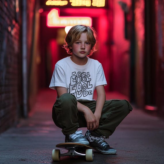 Cool Dude Kids Tee - Fun Cotton T-Shirt, Cool Kid Apparel, Perfect Gift for Birthdays, Summer Style, Playdate Outfit