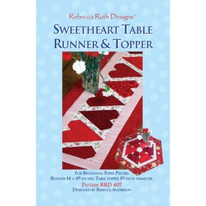 Sweetheart Table Runner and Topper Sewing Pattern