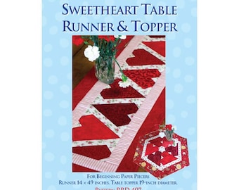 Sweetheart Table Runner and Topper Sewing Pattern