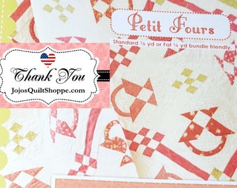 Petit Fours Quilt Pattern [Free Ship] Size 68" inches (172cm) x 68" inches (172cm) by Joanna Figueroa of Fig Tree Quilts & Co SKU FTQ875