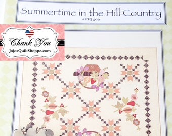 SummertimeCountry Quilt Pattern [Free Ship] Size 69" inches (175cm) x 69" inches (175cm) by Joanna Figueroaof Fig Tree Quilts &Co SKU FTQ509