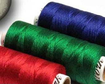 Cosmo Lecien Multi Work (322) Embroidery Spool {No.25) Floss/Thread 96 yards (88 meters) 2 Strand spool for Redwork, Greenwork or Bluework