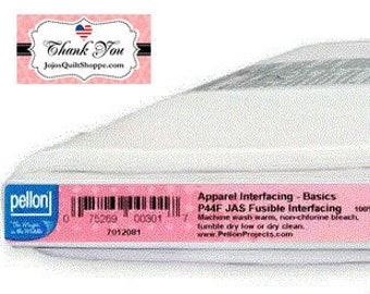 Pellon P44F Sold by the Yard Lightweight Fusible Interfacing ultra lightweight for light to medium-weight fabric Made inthe USA