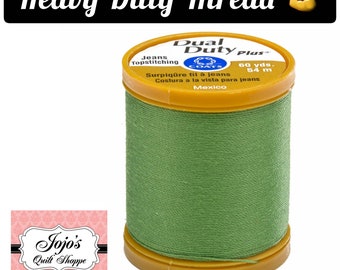 Coats and Clark Sewing Thread {Bright Green} XP Heavy/Dual Duty Plus Jean & Topstitching (Cotton/Poly) Thread 60 Yards, 54 meters S977 6850