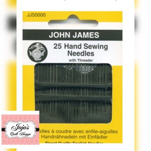 Hand Sewing Needles with Threader 25 pcs. by John James jj 50000 image 2