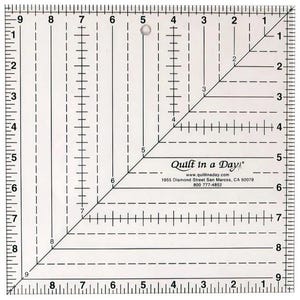 Square up Ruler, Acrylic Clear Template 9.5” Inch Square by Quilt in a ...