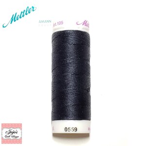 Mettler Silk-Finish 50wt Premium Cotton Mercerized Quilting Sewing Thread 164yd/150M Solid color Dark Charcoal #9105 0416 {#105-0624}