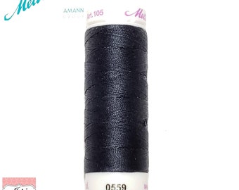 Mettler Silk-Finish 50wt Premium Cotton Mercerized Quilting Sewing Thread 164yd/150M Solid color Space Black #9105 0954 {#105-0559}