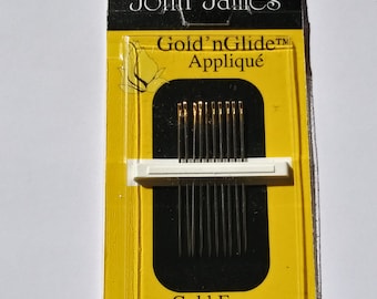 Applikationsnadeln, Gold 'n Glide, Größe 9 von John James sku# JJEG10009-P964