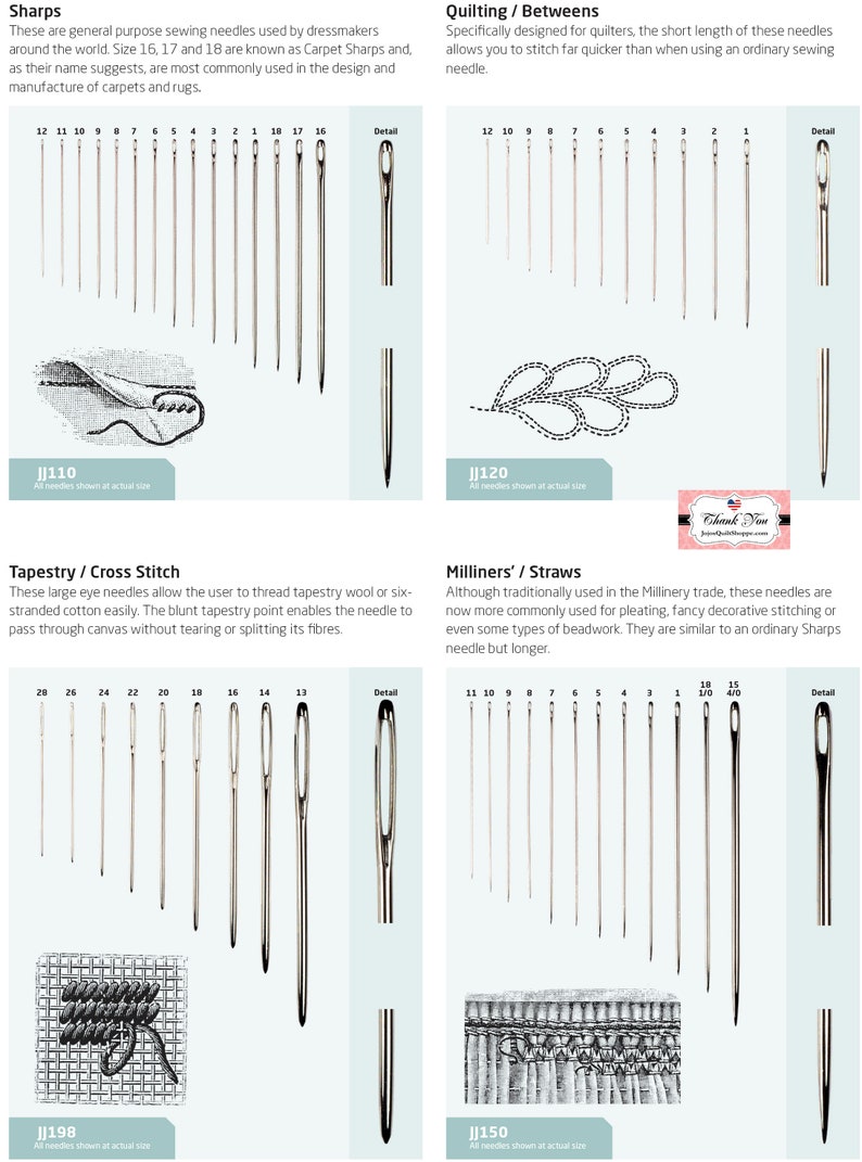 Hand Sewing Needles with Threader 25 pcs. by John James jj 50000 image 6